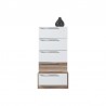 Commode en bois, 5 tiroirs, Gamme mya