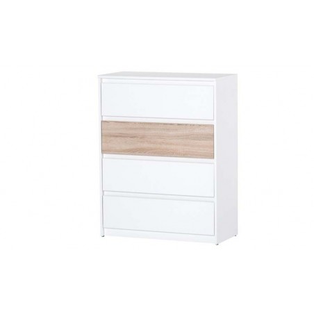Commode en bois, 4 tiroirs, Gamme binche