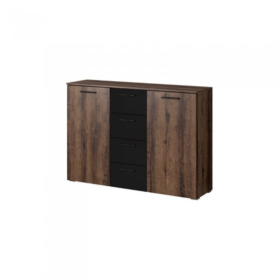 Commode en bois, 4 tiroirs, 2 portes, Gamme morat