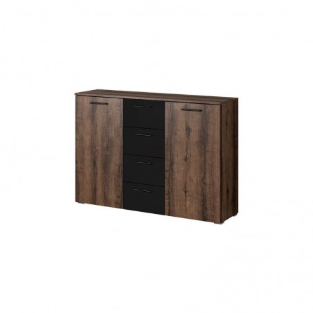 Commode en bois, 4 tiroirs, 2 portes, Gamme morat
