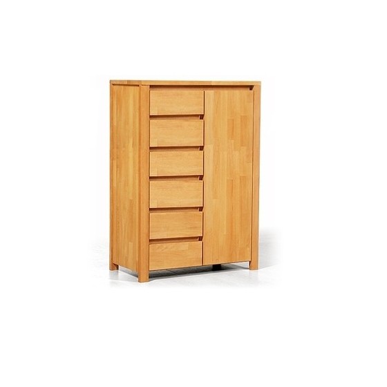 Commode en hêtre, 6 tiroirs, 1 porte, Gamme carouge