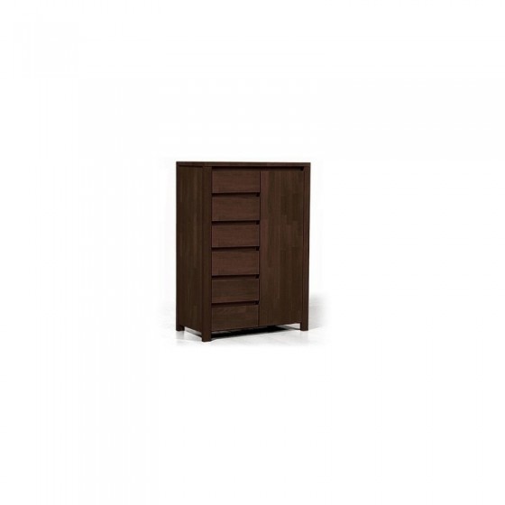 Commode en hêtre, 6 tiroirs, 1 porte, Gamme carouge