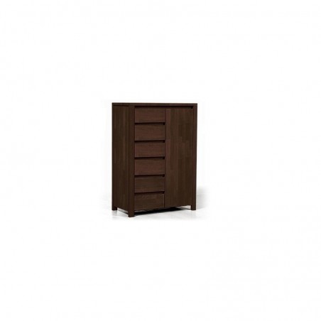 Commode en hêtre, 6 tiroirs, 1 porte, Gamme carouge