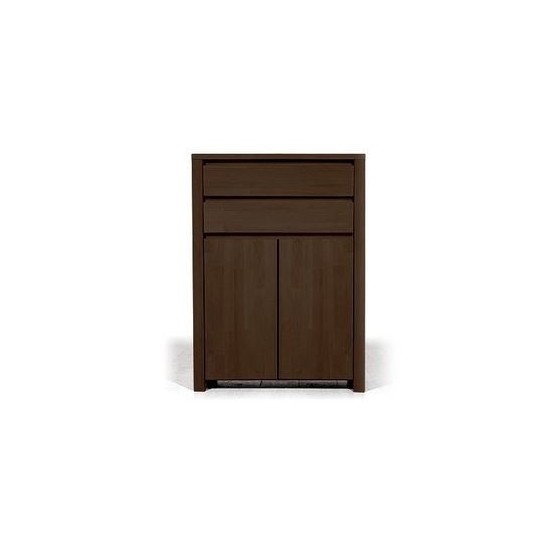 Commode en hêtre, 2 tiroirs, 2 portes, Gamme carouge
