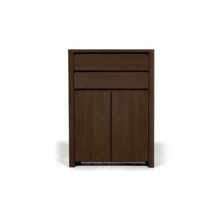 Commode en hêtre, 2 tiroirs, 2 portes, Gamme carouge