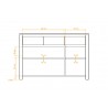 Commode en hêtre, 3 portes, 3 tiroirs, Gamme carouge