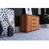 Commode en hêtre, 2 portes, 4 tiroirs centraux, Gamme carouge