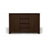 Commode en hêtre, 2 portes, 4 tiroirs centraux, Gamme carouge