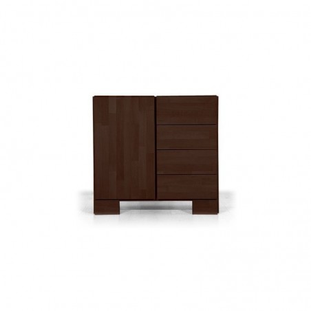 Commode en hêtre, 1 porte, 4 tiroirs, Gamme burgos