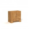 Commode en hêtre, 1 porte, 4 tiroirs, Gamme burgos