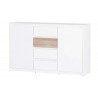 Commode en bois, 2 portes, 4 tiroirs, Gamme binche