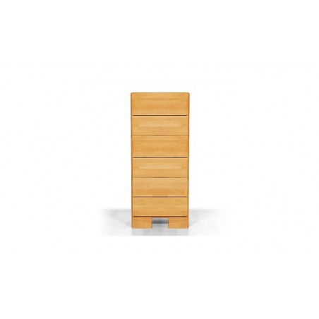 Commode haute en hêtre, 6 tiroirs, Gamme burgos