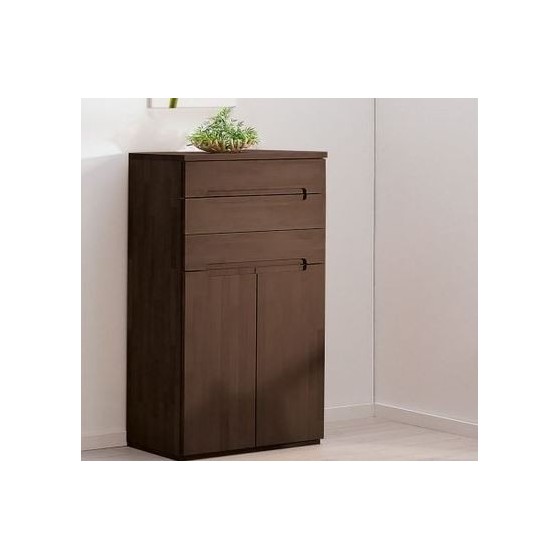 Commode en hêtre, 3 tiroirs, 2 portes, Gamme lancy
