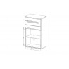 Commode en hêtre, 3 tiroirs, 2 portes, Gamme lancy
