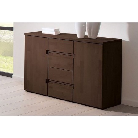 Commode en hêtre, 4 tiroirs centraux, 2 portes, Gamme lancy