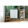 Commode en placage chêne, 5 tiroirs, Gamme Benidorm