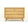 Commode en teck, 2 grands tiroirs, 2 petits tiroirs, Gamme genes