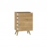 Commode en placage chêne, 5 tiroirs, Gamme Benidorm