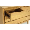 Commode en teck, 2 grands tiroirs, 2 petits tiroirs, Gamme genes