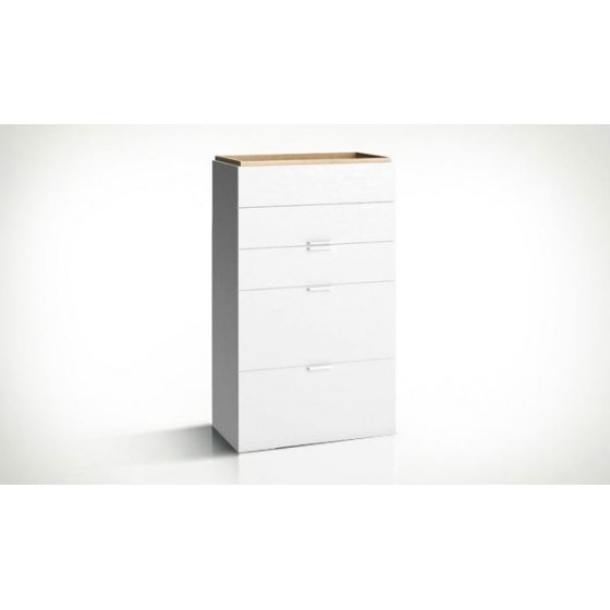 Commode en bois, 5 tiroirs, Gamme rimini