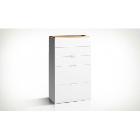 Commode en bois, 5 tiroirs, Gamme rimini