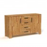 Commode en chêne, 2 portes, 4 tiroirs centraux, Gamme limassol