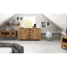 Commode en chêne, 2 portes, 4 tiroirs centraux, Gamme limassol