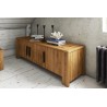 Commode basse en chêne, 3 portes, Gamme limassol