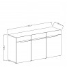 COMMODE DESIGN 3 PORTES ET 3 TIROIRS  ? GAMME SHINE