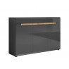 Commode 3 portes,  couleur noir, Gamme KaliAnth