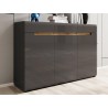 Commode 3 portes,  couleur noir, Gamme KaliAnth