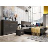 Commode 3 portes,  couleur noir, Gamme KaliAnth