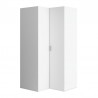 Dressing d'angle en bois blanc, 2 portes, Gamme rimini