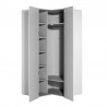 Dressing d'angle en bois blanc, 2 portes, Gamme rimini