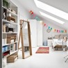 Dressing d'angle en bois blanc, 2 portes, Gamme rimini