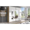 Dressing en chêne, 2 portes miroirs coulissantes, Gamme morat
