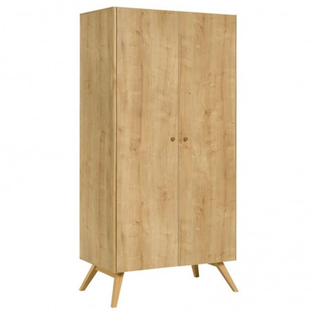 Dressing en chêne, 2 portes avec penderie, Gamme benidorm