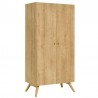 Dressing en chêne, 2 portes avec penderie, Gamme benidorm