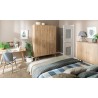 Armoire-Dressing, 3 portes avec penderie, design scandinave,  Gamme benidorm