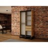 Armoire dressing,  2 portes, 2 penderies et 5 niches,  Gamme RICCIANO