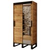 Armoire dressing,  2 portes, 2 penderies et 5 niches,  Gamme RICCIANO_T2