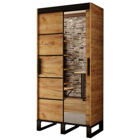 Armoire dressing,  2 portes, 2 penderies et 5 niches,  Gamme RICCIANO_V2