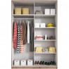 Armoire dressing design 2 portes coulissantes chene et noir , Gamme wesel