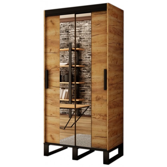Armoire dressing,  2 portes, 2 penderies et 5 niches,  Gamme RICCIANO_V4