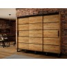Armoire dressing,  3 portes, 2 penderies, 10 niches et 3 miroirs,  Gamme RICCIANO_V1
