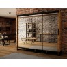 Armoire dressing,  3 portes, 2 penderies, 10 niches et 3 miroirs,  Gamme RICCIANO_T3