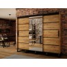 Armoire dressing,  3 portes, 2 penderies, 10 niches et 3 miroirs,  Gamme RICCIANO_V2