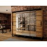 Armoire dressing,  3 portes, 2 penderies, 10 niches et 3 miroirs,  Gamme RICCIANO_V4