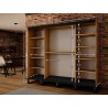 Armoire dressing,  3 portes, 2 penderies, 10 niches et 3 miroirs,  Gamme RICCIANO_V4
