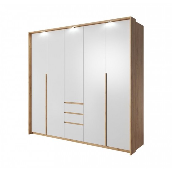 Armoire-dressing 3 portes et 3 tiroirs avec led , Gamme nevada